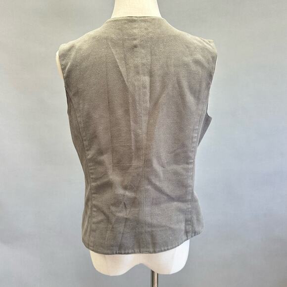 Talbots vintage 90s velour embroidered vest size small cottagecore - Picture 11 of 16